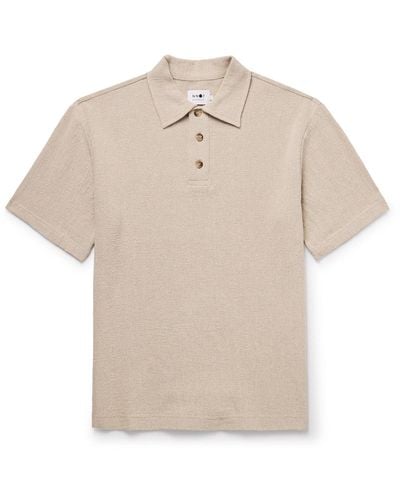 NN07 Joey 1132 Linen-bouclé Polo Shirt - Natural