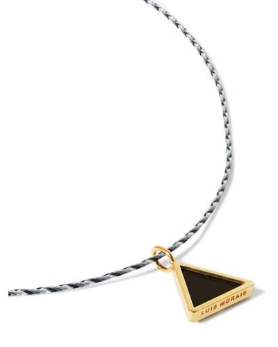 Luis Morais Gold, Onyx And Cord Necklace - Black