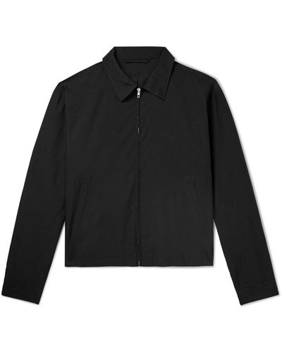 Lemaire Cotton And Silk-blend Blouson Jacket - Black