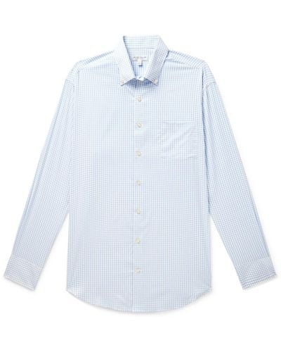 Peter Millar Hanford Button-down Collar Checked Twill Shirt - Blue