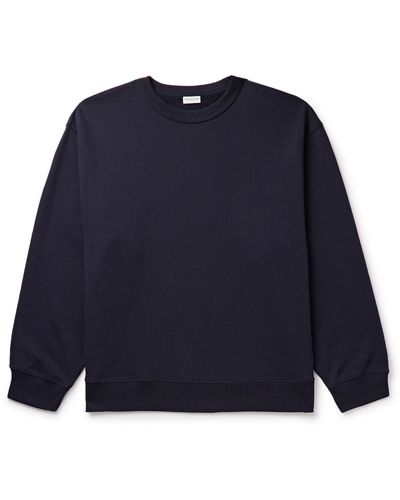 Dries Van Noten Oversized Cotton-jersey Sweatshirt - Blue