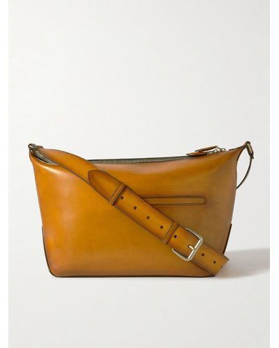 Berluti Venezia Leather Messenger Bag - Natural