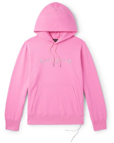 MASTERMIND WORLD Logo-print Cotton-jersey Hoodie - Pink