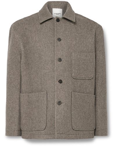 LE17SEPTEMBRE Wool-blend Overshirt - Brown