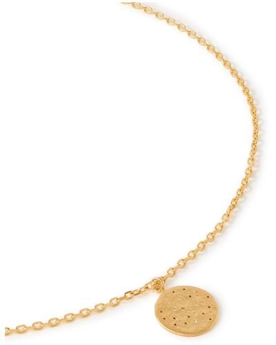 Mikia Polaris Gold-plated Diamond Pendant Necklace - Metallic