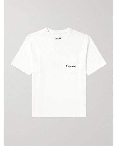 Corridor NYC T-shirt in jersey di cotone biologico con stampa Disco - Bianco