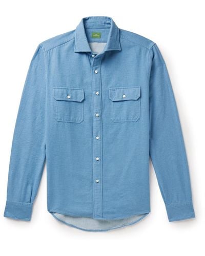 Sid Mashburn Work Brushed-cotton Shirt - Blue