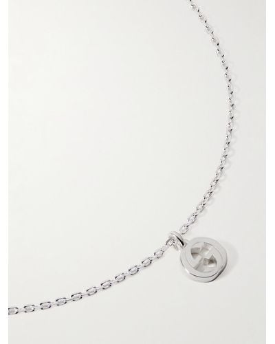 Gucci Sterling Silver Pendant Necklace - White