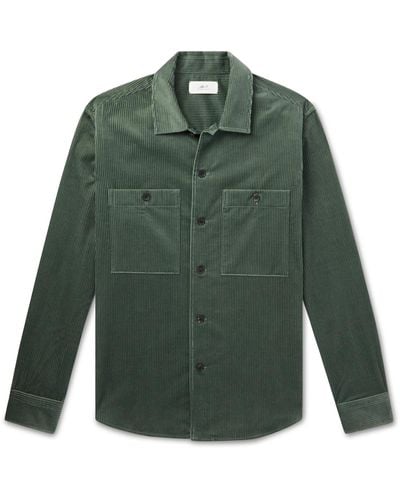 MR P. Cotton And Cashmere-blend Corduroy Overshirt - Green