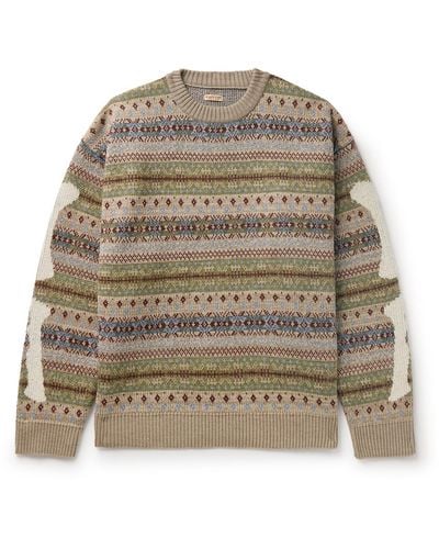 Kapital Fair Isle Wool-blend Sweater - Natural