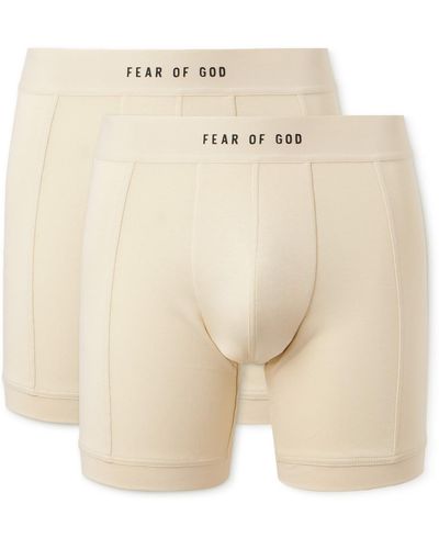 Fear Of God Two-pack Stretch-cotton Jersey Boxer Briefs - Natural