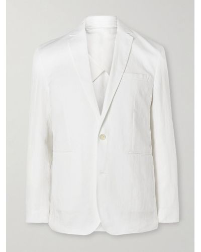 Orlebar Brown Garret Unstructured Linen And Cotton-blend Suit Jacket - White