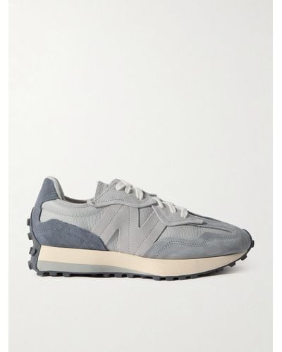 New Balance 327 Suede And Leather Trainers - Grey