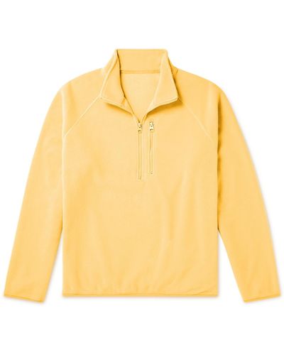 ARKET Ralph Cotton-fleece Half-zip Sweatshirt - Yellow