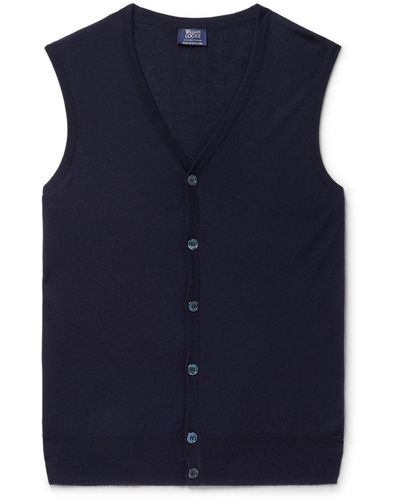 William Lockie Cashmere Sweater Vest - Blue
