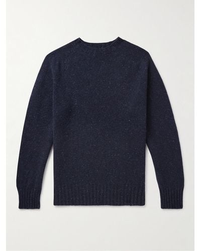 Howlin' Terry Donegal Wool Sweater - Blue