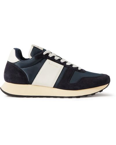 Paul Smith Eighties Suede And Leather Sneakers - Blue