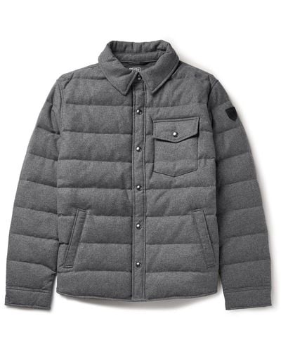 Polo Ralph Lauren Beckt Quilted Recycled Wool-blend Down Jacket - Gray