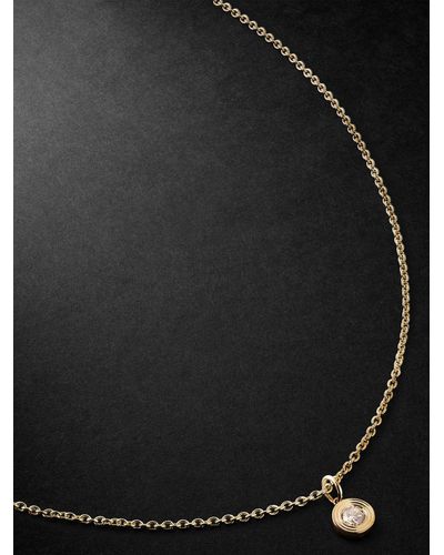 Sydney Evan Gold Diamond Chain Necklace - Black