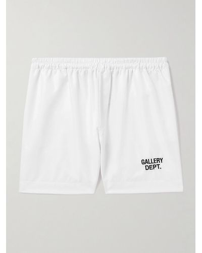 GALLERY DEPT. Zuma Straight-leg Logo-embroidered Cotton-poplin Shorts - White