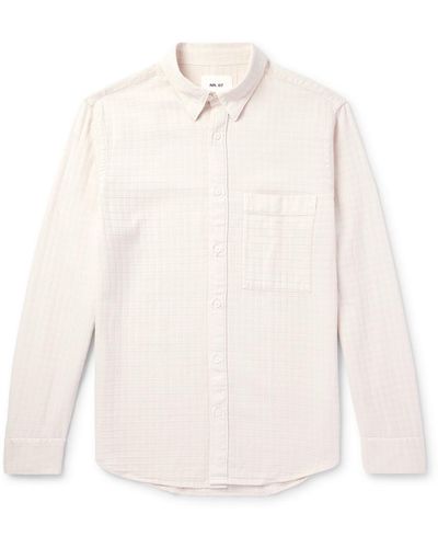 NN07 Cohen 5207 Tm Modal And Cotton-blend Dobby Shirt - White