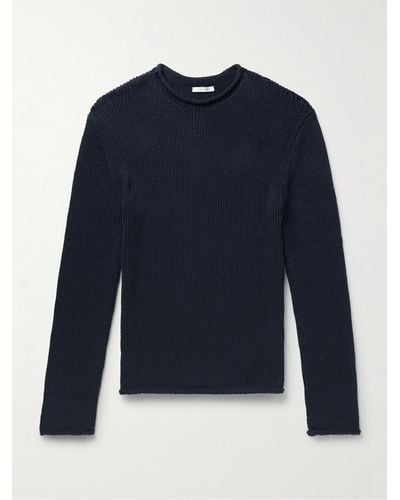 The Row Anteo Cotton And Cashmere-blend Jumper - Blue