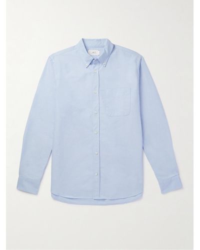 MR P. Button-down Collar Cotton Oxford Shirt - Blue