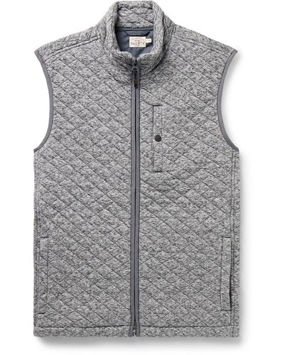 Faherty Epic Quilted Cotton-blend Gilet - Gray
