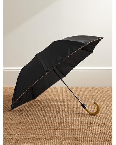 Paul Smith Regenschirm mit Holzgriff und Kontrastdetail - Natur