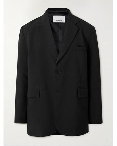 Frankie Shop Beo Oversized Woven Suit Jacket - Black