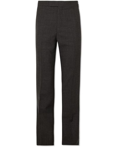Kingsman Straight-leg Puppytooth Wool Suit Pants - Black