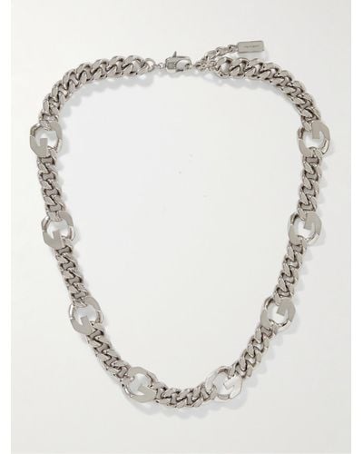 Givenchy G Chain Silver-tone Necklace - White