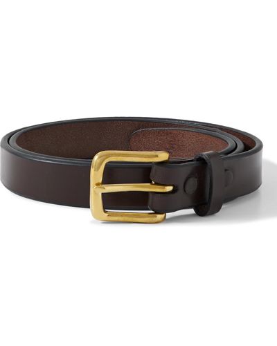 Sid Mashburn Leather Belt - Black