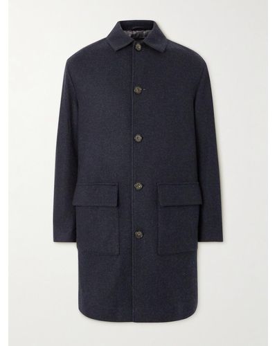 Loro Piana Double-faced Cashmere-blend Coat - Blue