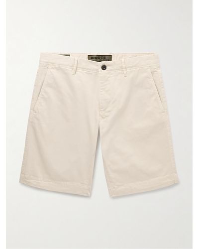 Incotex Slim-fit Stretch-cotton Twill Bermuda Shorts - Natural