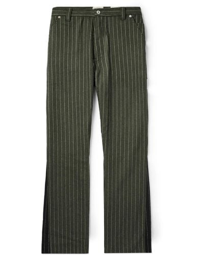 GALLERY DEPT. Business Carpenter Straight-leg Pinstriped Woven Pants - Green