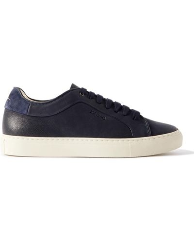 Paul Smith Basso Suede-trimmed Eco Leather Sneakers - Blue