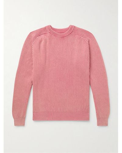 Noah Pullover in cotone a coste Summer Shaker - Rosa