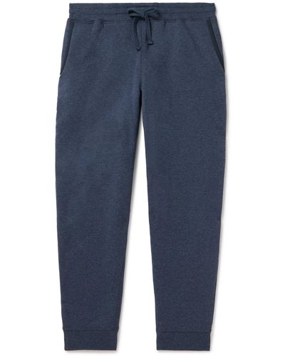 Faherty Stretch-cotton Fleece Sweatpants - Blue