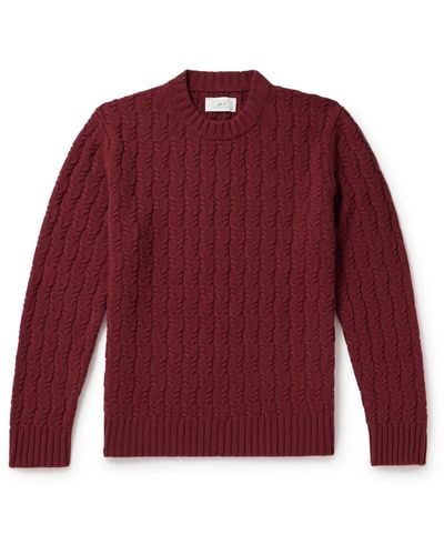 MR P. Cable-knit Wool Sweater - Red