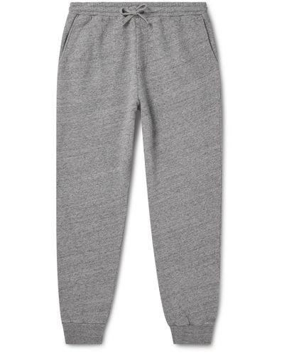 Hartford Jog Tapered Cotton-jersey Sweatpants - Gray