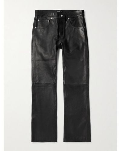 Enfants Riches Deprimes Straight-leg Panelled Leather Pants - Black
