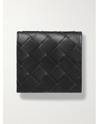 Bottega Veneta Intrecciato Leather Coin Wallet - Black
