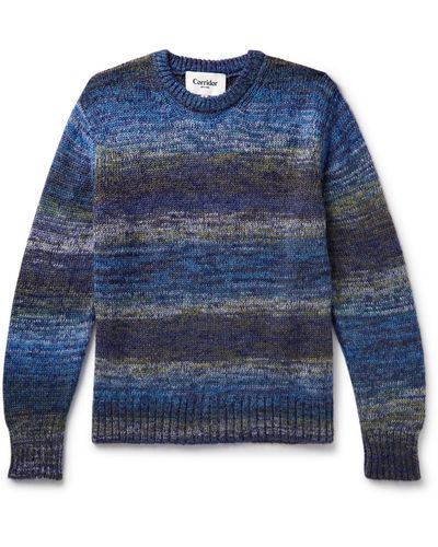 Corridor NYC Space-dyed Knitted Sweater - Blue