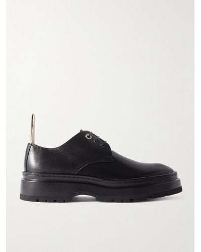 Jacquemus Pavane Leather Derby Shoes - Black