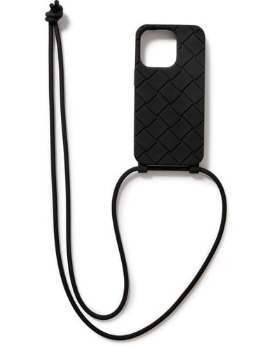 Bottega Veneta Intrecciato Rubber Iphone 14 Pro Case - Black