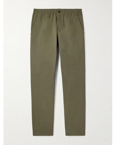A.P.C. Chuck Straight-leg Cotton-twill Trousers - Green