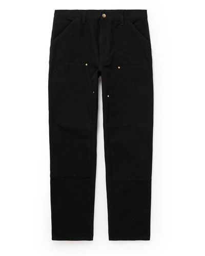 Carhartt Nash Straight-leg Paneled Cotton-canvas Pants - Black