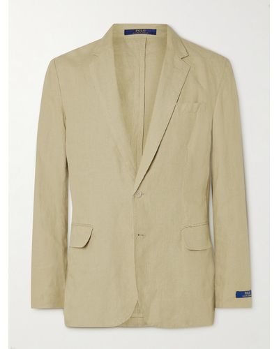 Polo Ralph Lauren Unstructured Linen Suit Jacket - Natural