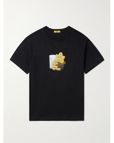 Dime Maple Logo-print Cotton-jersey T-shirt - Black